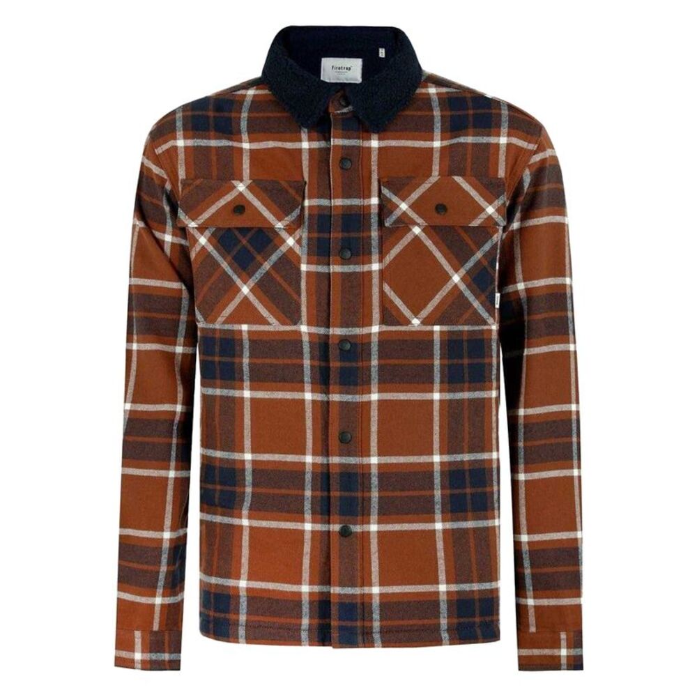 Firetrap Mens Long-Sleeved Overshirt / Rust